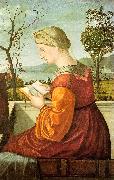 Vittore Carpaccio The Virgin Reading oil